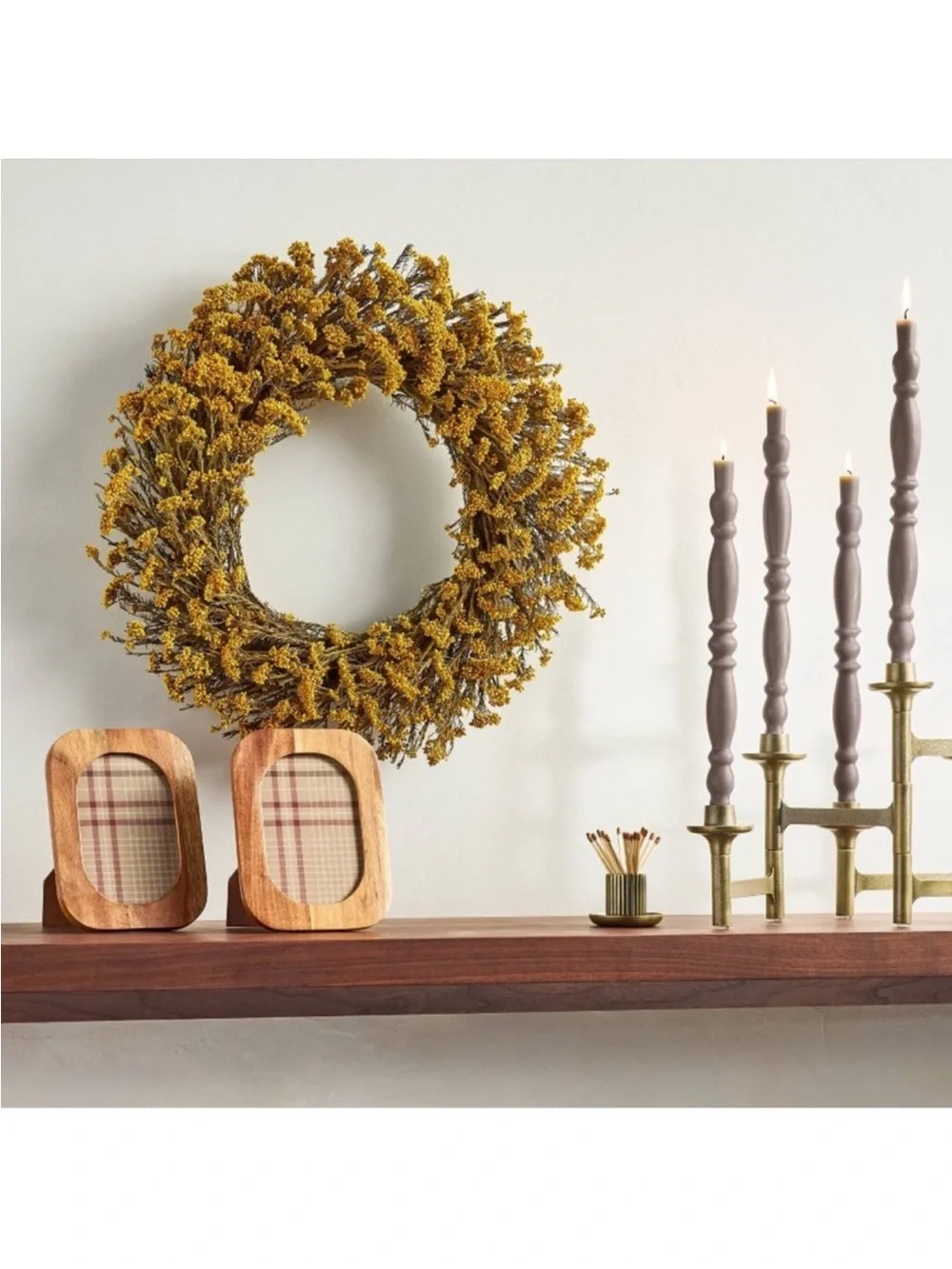 NEW Hearth & Hand 6 Pk Gray Spindle Taper Candles Fall 2025